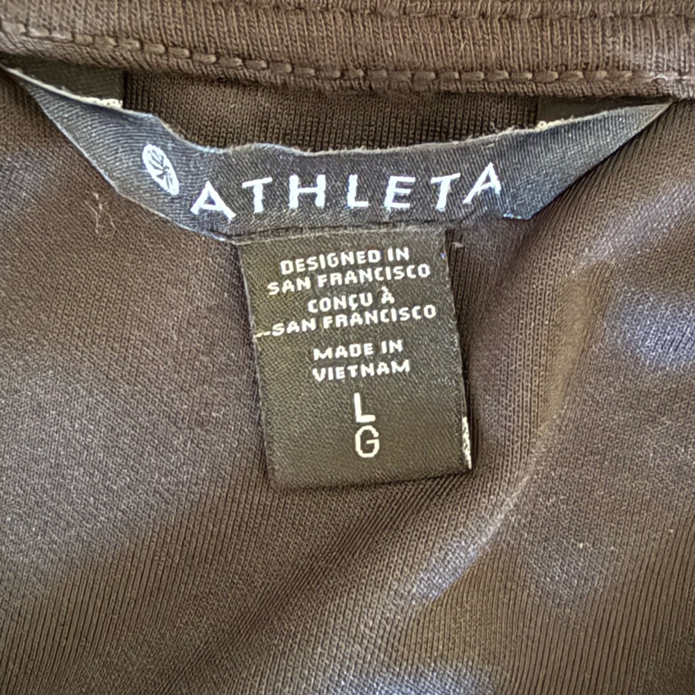 Athleta Charcoal Black  Cropped Pullover - Picture 4 of 5